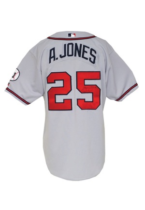 2001 Andruw Jones Atlanta Braves Game-Used & Autographed Road Jersey (JSA)
