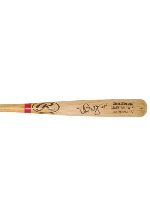 1999 Mark McGwire St. Louis Cardinals Game-Used & Autographed Bat (PSA/DNA)(JSA)