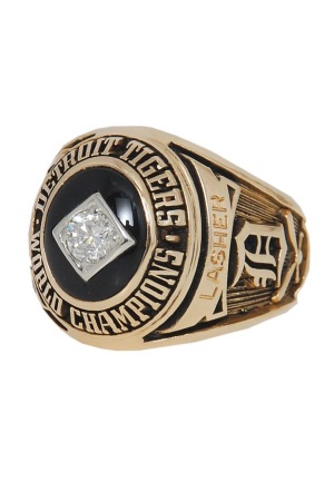 1968 Fred Lasher Detroit Tigers World Championship Players Ring (Lasher LOA)(Rare)