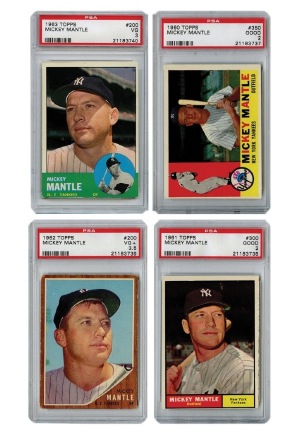 1960-1969 Mickey Mantle Topps Graded Cards (10)