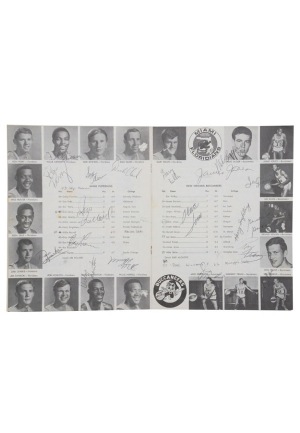 10/14/1968 Miami Floridians ABA Pre-Season Inaugural Year Team Signed Program (Rare)(JSA)