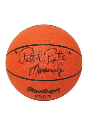 "Pistol" Pete Maravich Single-Signed Basketball (JSA)