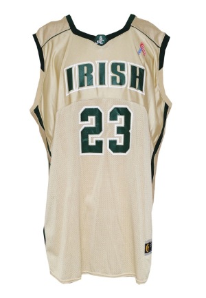 2001-02 LeBron James St. Vincent-St. Marys Irish High School Game-Used Home Jersey