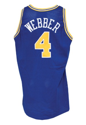 1993-94 Chris Webber Golden State Warriors Game-Used Road Uniform (2)