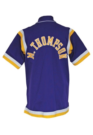 1986-87 Mychal Thompson LA Lakers Worn Road Warm-Up Jacket
