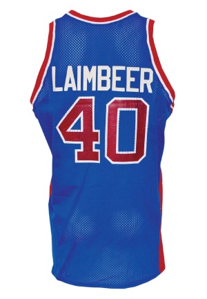 1990-91 Bill Laimbeer Detroit Pistons Game-Used Road Jersey (Great Provenance)