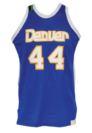 1980-81 Dan Issel Denver Nuggets Game-Used Road Uniform (2)(NBA 35th Anniversary Patch)
