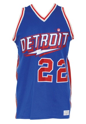 1980-81 Larry Drew Rookie Detroit Pistons Game-Used Road Uniform (2)(Rare Style)