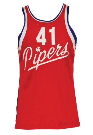 1961-62 #41 Cleveland Pipers ABL Game-Used Road Jersey (Rare)(Championship Season)(Only One Known)