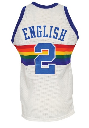 1986-87 Alex English Denver Nuggets Game-Used Home Uniform (2)