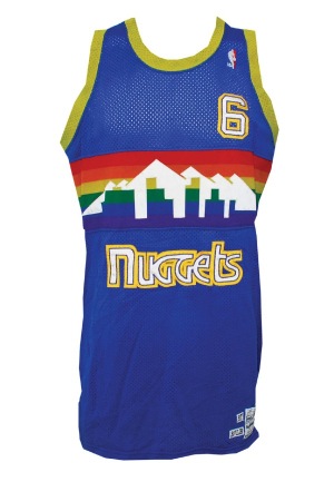 1987-88 Walter Davis Denver Nuggets Game-Used Road Jersey