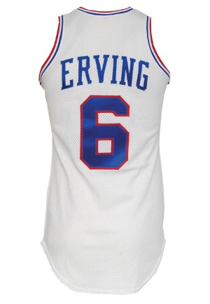 Early 1980’s Dr. J Julius Erving Philadelphia 76ers Game-Used & Autographed Home Jersey (JSA)(Charity  LOA)