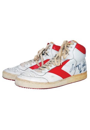 Circa 1985 Dominique Wilkins Atlanta Hawks Game-Used & Autographed Sneakers (JSA)
