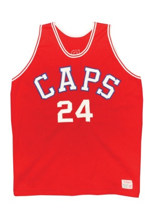 1969-1970 Rick Barry ABA Washington Caps Salesman Sample Red Alternate Jersey
