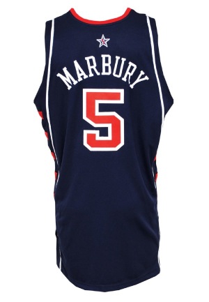 2004 Stephon Marbury Team USA Olympics Game-Used Road Jersey