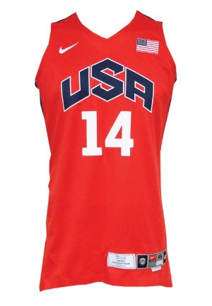2012 Tina Charles Team USA Olympics Game-Used Road Jersey (USA Basketball LOA)