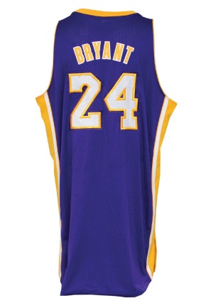 2010-11 Kobe Bryant LA Lakers Team-Issued & Autographed Road Jersey (JSA)(DC Sports LOA)