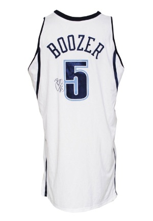 2005-06 Carlos Boozer Utah Jazz Game-Used & Autographed Home Jersey (Full JSA LOA)(Letter of Provenance)
