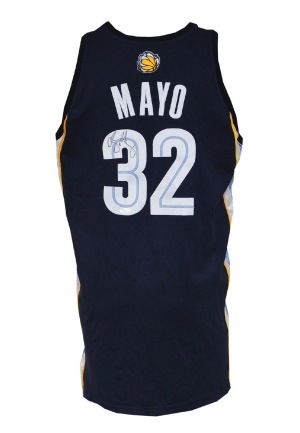2008-09 O.J. Mayo Memphis Grizzlies Game-Used & Autographed Road Jersey (JSA)(Letter of Provenance)