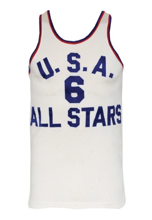 1965 Jon McGlocklin U.S.A. College All-Star vs. The Russians Game-Used Jersey & Shooting Shirt (2)(McGlocklin LOA)