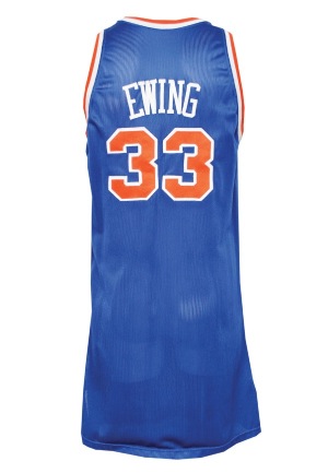 1992-93 Patrick Ewing NY Knicks Game-Used & Autographed Road Jersey (JSA)