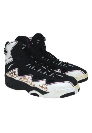 1990s Karl Malone Utah Jazz Game-Used & Autographed Sneakers (JSA)