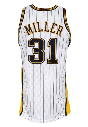 2003-04 Reggie Miller Indiana Pacers Game-Used Home Jersey