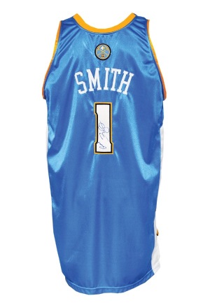 2008-09 J.R. Smith Denver Nuggets Game-Used & Autographed Home Jersey (JSA)