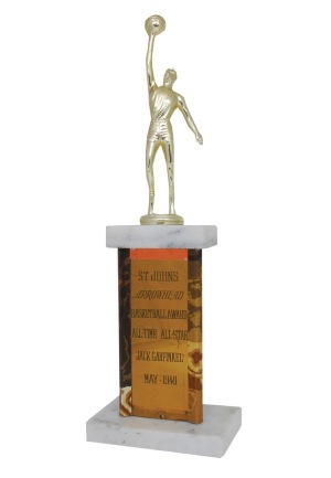 1949 Dutch Garfinkel St. Johns Arrow All-Time All-Star Trophy (Garfinkel LOA)