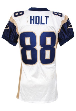 10/21/2001 Torry Holt St. Louis Rams Game-Used Road Jersey (NFL PSA/DNA Sticker)(Team Repairs)