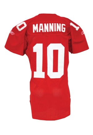 12/3/2006 Eli Manning NY Giants Game-Used Red Alternate Home Jersey (Photomatch)