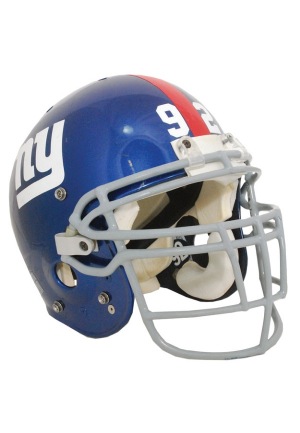 2005 Michael Strahan NY Giants Game-Used Helmet (Steiner LOA)