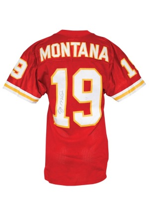 1993 Joe Montana Kansas City Chiefs Game-Used & Autographed Road Jersey (JSA)
