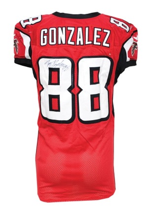2012 Tony Gonzalez Atlanta Falcons Game-Used & Autographed Home Jersey (NFL/PSA COA)(JSA)(Photomatch)(Unwashed)
