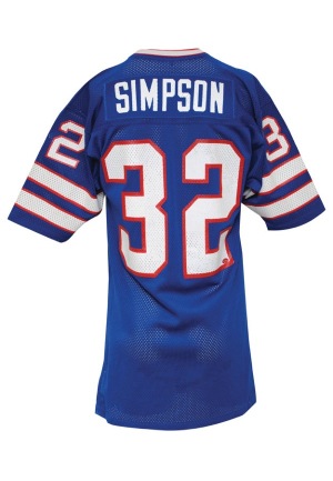 Circa 1974 O.J. Simpson Buffalo Bills Game-Used Home Jersey (Simpson & Equipment Manager COAs)