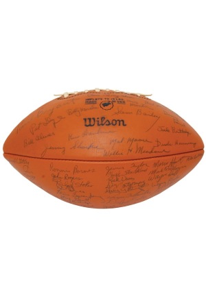 1973 Alabama National Championship Team Autographed Football (JSA)
