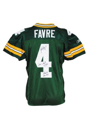 11/11/2007 Brett Favre Green Bay Packers Game-Used & Autographed Home Jersey (Photo & Video Match)(Favre LOA)(JSA)
