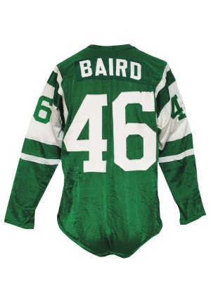 Mid 1960’s Bill Baird NY Jets AFL Game-Used Home Jersey (Team Repairs)