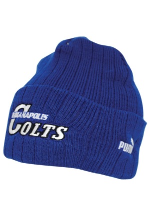 2001-02 Peyton Manning Indianapolis Colts Worn Beanie Hat (UDA)