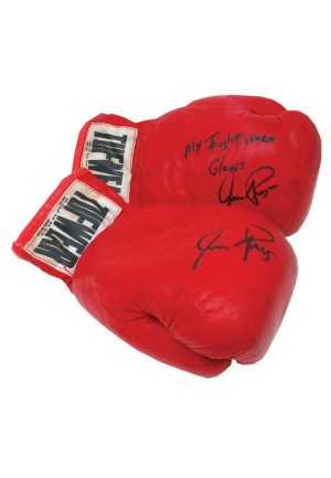 3/1/1978 Aaron Pryor Fight Worn & Autographed Gloves & Shoes (4)(JSA)