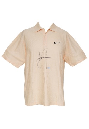 Tiger Woods Tournament Worn & Autographed Polo Shirt (JSA)(UDA)