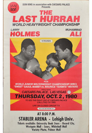 Larry Holmes Original Fight & Promotional Posters (4)(Hung On Wall Of Holmes House & Bar)