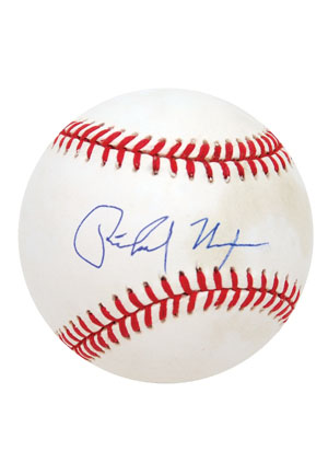 Richard Nixon Single Signed Baseball (JSA)