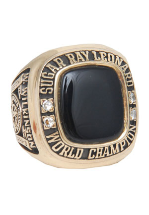 Sugar Ray Leonard World Champion Ring Presented to a Family Member