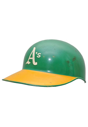 Early 1970s Oakland As Game-Used Batting Helmet
