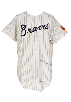 1970 "Jumbo" Jim Nash Atlanta Braves Game-Used & Autographed Home Flannel Jersey (JSA)