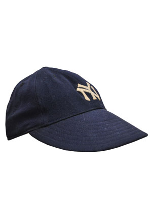 1947-48 George McQuinn NY Yankees Game-Used Cap (Rare)