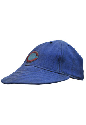 1946-47 Paul Erickson Chicago Cubs Game-Used Cap (Rare)