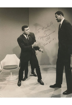 1967 Original Bingham Ali & Chamberlain Photograph Autographed By Muhammad Ali (JSA)
