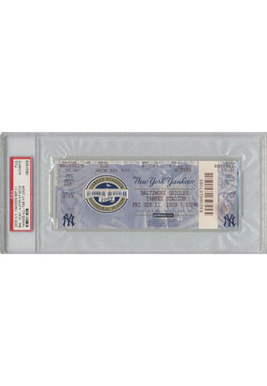 9/11/2011 NY Yankees Full Game Ticket (Jeter Surpasses Lou Gehrig Hits Record)
